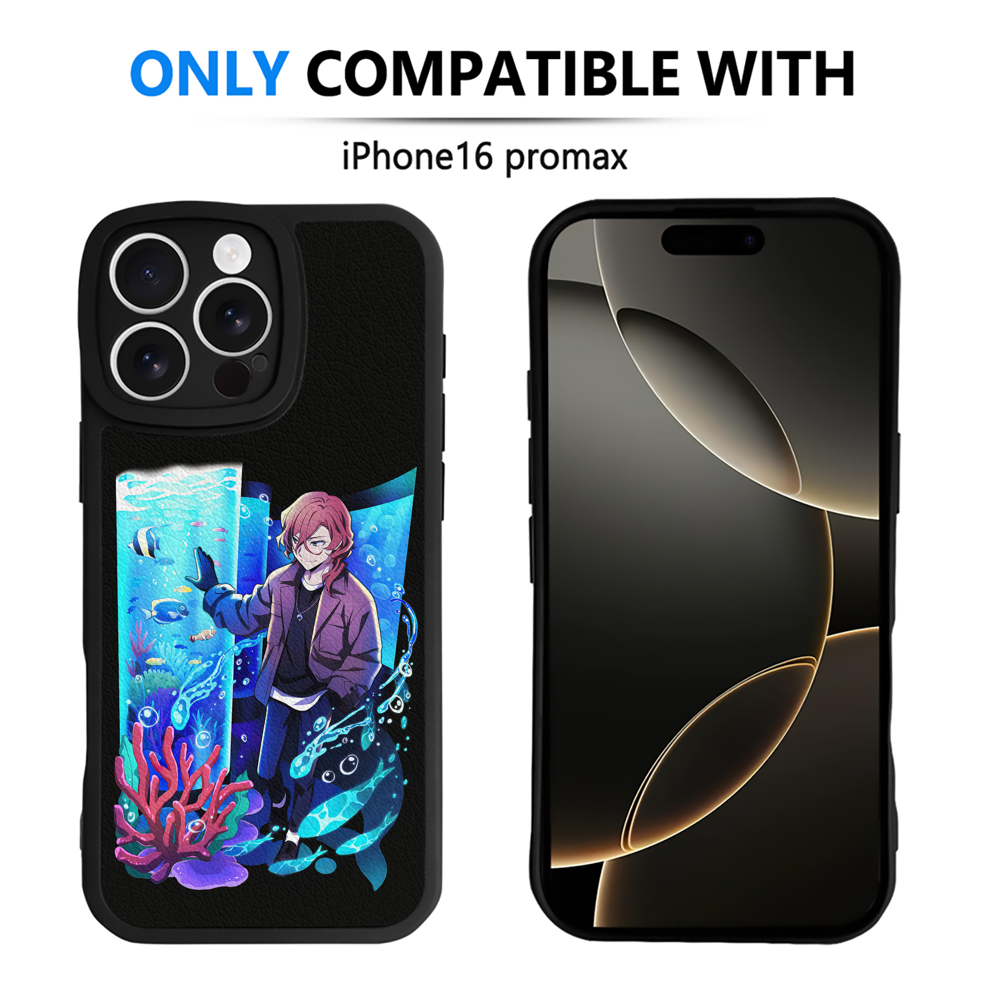 （画像用） 文豪ストレイドッグス Bungo Stray Dogs 【iPhone 16シリーズ対応】シリコンスマホケース（レザー調） 材質：シリコン